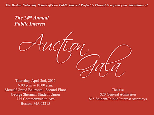 Public Interest Project's 24th Annual Auction Gala- ATD sales start at 5 p.m
