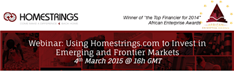 Webinar: Investing in Emerging and Frontier Markets Using Homestrings.com primary image