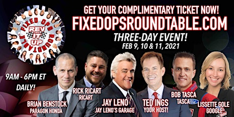 Ted Ings Presents FIXED OPS ROUNDTABLE: REV IT UP! with Jay Leno