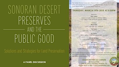 Sonoran Desert Preserves and the Public Good: Solutions and Strategies for Land Preservation primary image