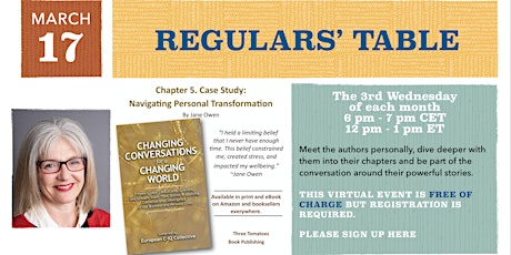 Regulars' Table 5: Jane Owen on Changing Conversations primary image