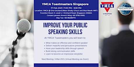 Improve your public speaking skills (near Dhoby Ghaut MRT) primary image