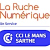Logotipo da organização LA RUCHE NUMERIQUE, Un service CCI Le Mans Sarthe