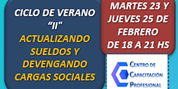 FEBRERO ONLINE: ACTUALIZANDO SUELDOS Y DEVENGANDO CARGAS SOCIALES (IOL)