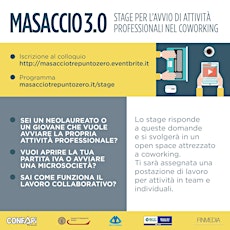 Immagine principale di Masaccio 3.0 Stage per attività professionali nel coworking (80h) 