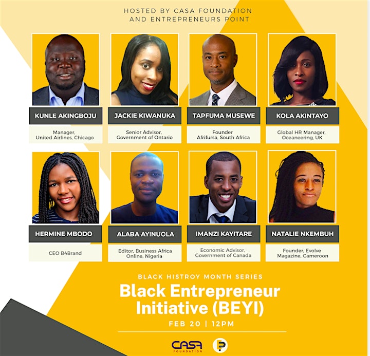 
 Black Entrepreneur Initiative (BEYI) Webinars image
