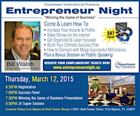 Entrepreneur Night - Winning the Game of Business primary image