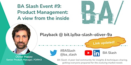 BA/ #9: Product Management - A view from the inside primary image