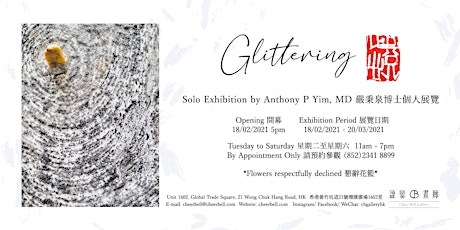 “Glittering” Solo Exhibition by Anthony P Yim, MD 《心悅》 嚴秉泉博士個人展覽 primary image