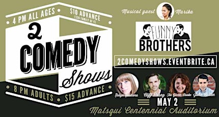 2 Comedy Shows on May 2 primary image