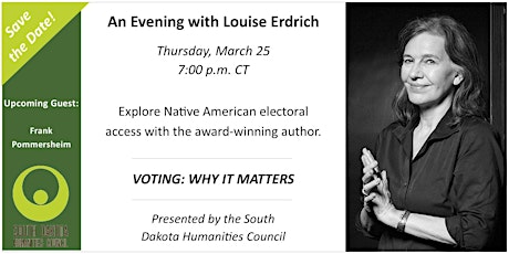 Voting: Why It Matters - An Evening with Louise Erdrich primary image