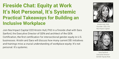 Fireside Chat: Equity at Work It’s Not Personal, It’s Systemic  Practical