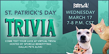 Hauptbild für Sporcle Live Virtual Trivia Benefiting Dallas Pets Alive!