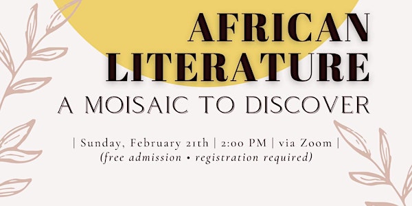 African Literature : A Mosaic to Discover