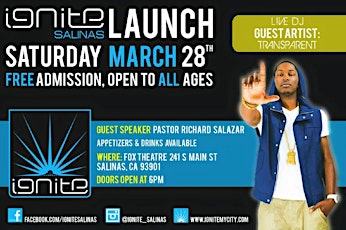 March 28th We are about to Ignite the Central Coast! Ignite Salinas will be epic! primary image