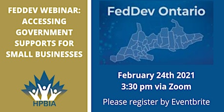 FedDev Webinar: Government Supports for Small Businesses primary image