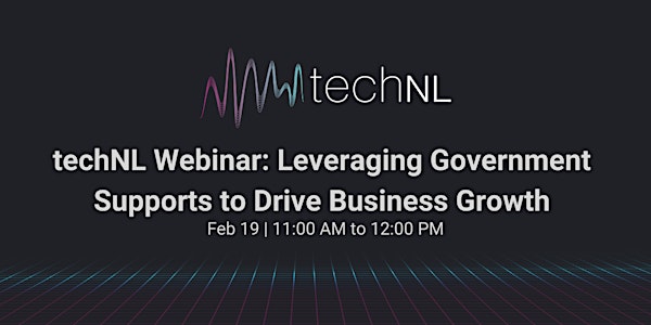 techNL Webinar: Leveraging Government Supports to Drive Business Growth