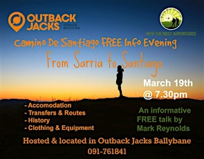 Join us at Outback Jacks  for our Camino de Santiago information evening primary image