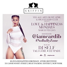 2Nite!(3/9) Biggie Smalls Tribute At The World Famous Griffin Mondays Hosted by Cardi B. AKA @iamcardib | Follow @IAMCARDIB  on IG NOW | RSVP For Table Service Only primary image