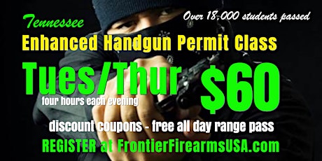 Tues/Thurs Enhanced Handgun Carry Permit Class primary image