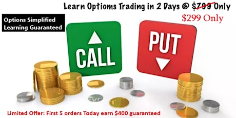 Learn Options Trading In 2 Days For Beginners (Classroom) primary image