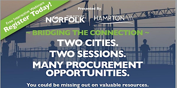 Bridging the Connection: Two Cities.  Two Sessions.  Many Opportunities.
