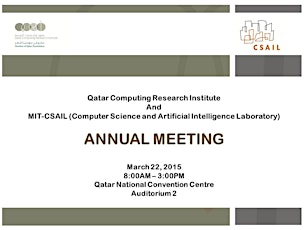 QCRI - MIT Annual Meeting 2015 primary image