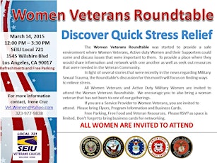Women Veterans RoundTable - Discover Quick Stress Relief primary image