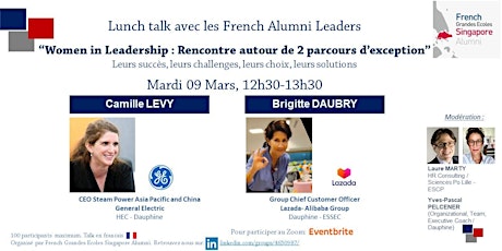 Lunch Talk :  Women in Leadership by French Grandes Ecoles in Singapore primary image