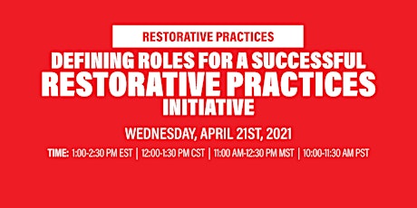 Virtual Workshop: Defining Roles For a Successful RP Initiative