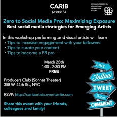 Zero to Social Media Pro: Maximizing Exposure (for Emerging Artists) primary image