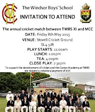 The MCC v The Windsor Boys' School Cricket Match primary image