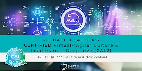 ONLINE Live Virtual "Agile" Culture & Leadership - Deep-dive (CAL2)- AU/NZ primary image