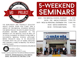 Medical Student Panel- MD100 Project 5-Weekend Seminar primary image