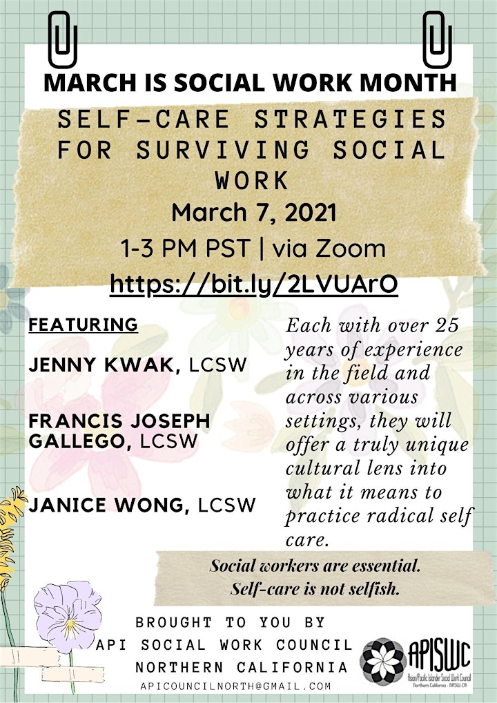 
		Self-care Strategies for Surviving Social Work image
