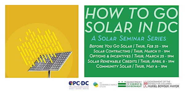 How To Go Solar In DC: A Solar Seminar Series
