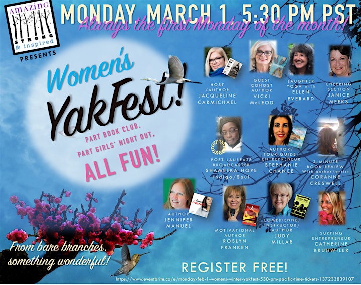 
		Monday, March 1, 5:30 pm Pacific time - Women's Yakfest! image
