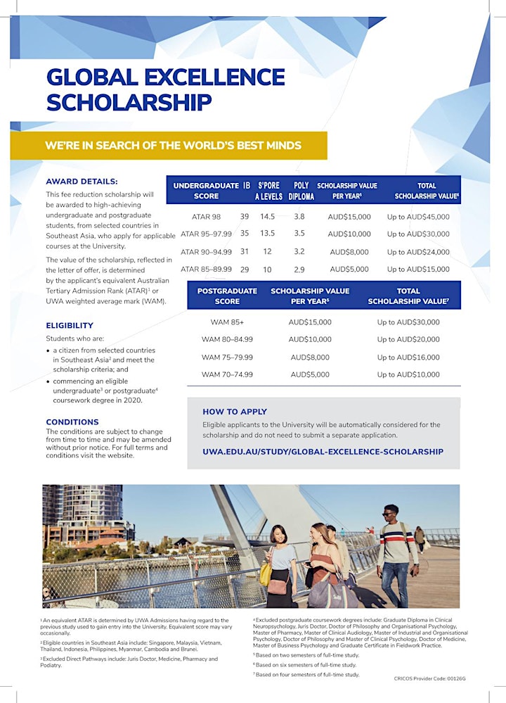 Uni of Western Australia Info & Appln Day image