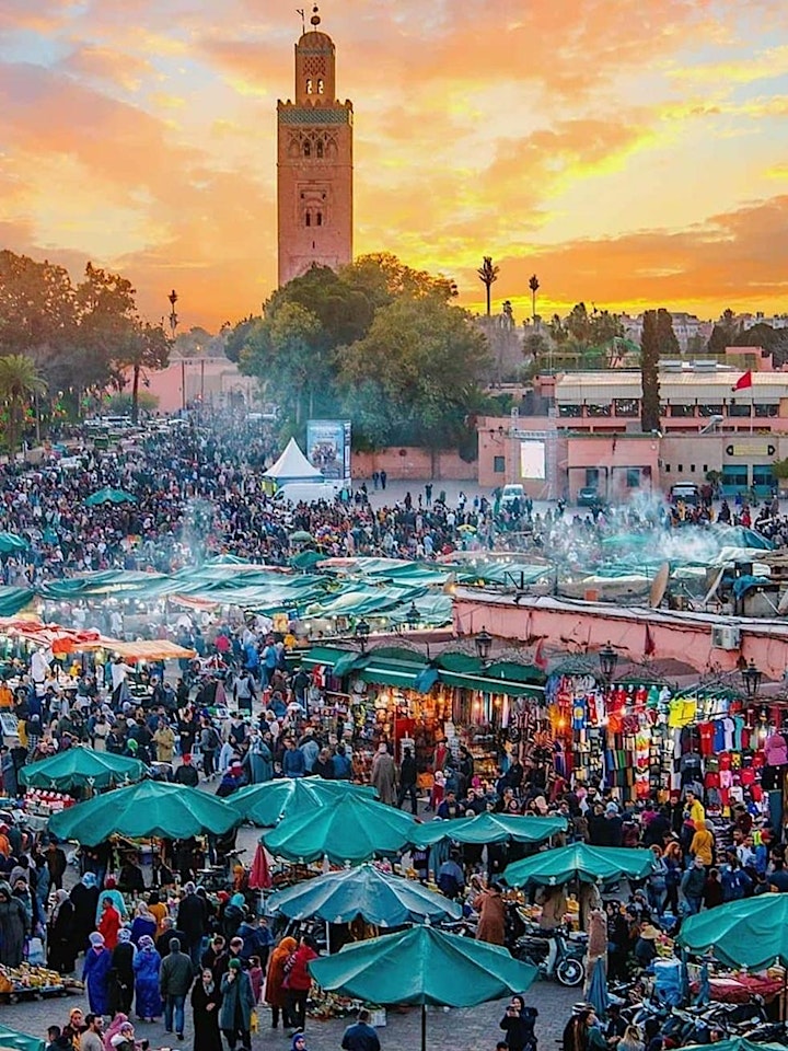 Rainy Marrakech: Virtual Live Tour by car with local image