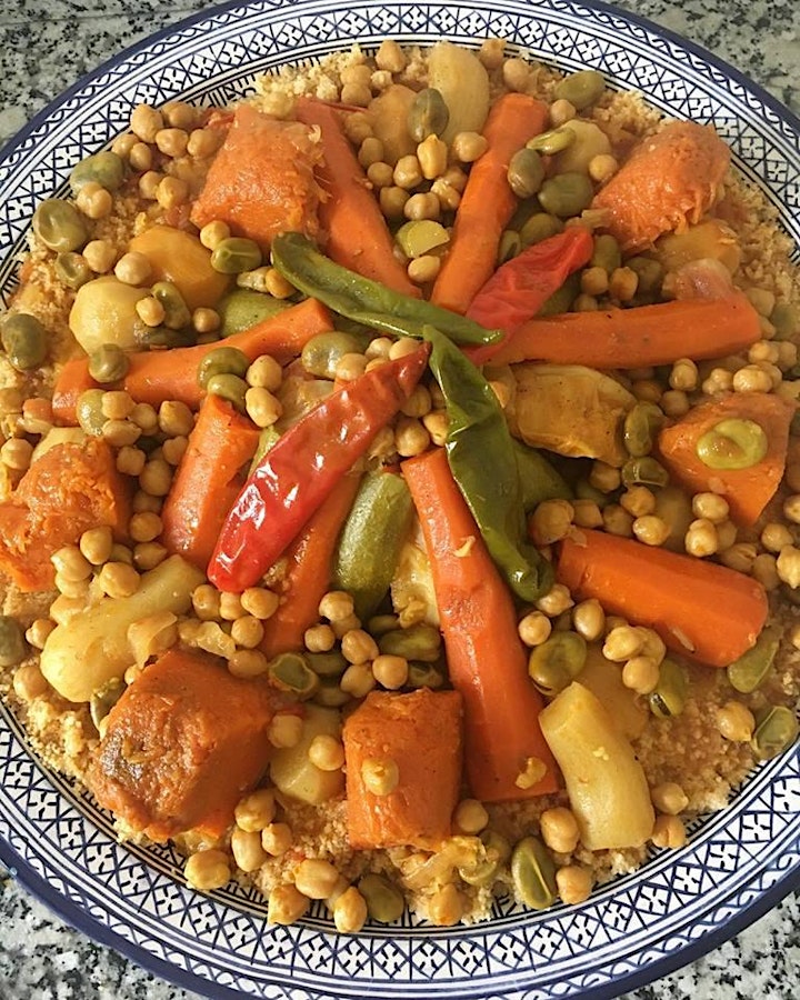 Virtual Cooking Class - Couscous With Meat and Seven Vegetables image