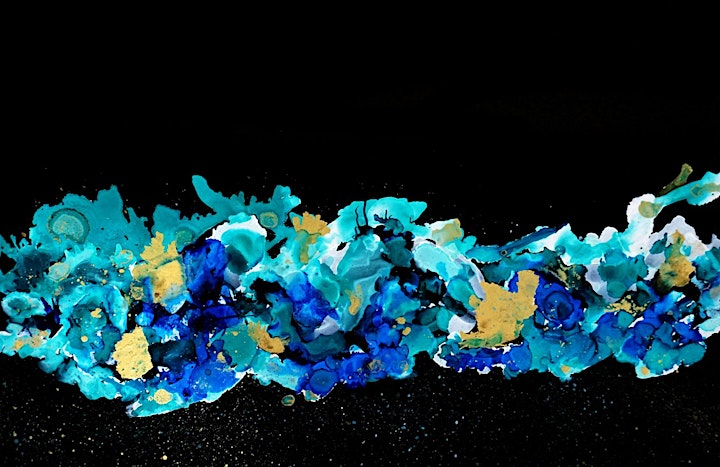 6 SPOTS LEFT - Funky florals - Alcohol Ink workshop (on black boards) image