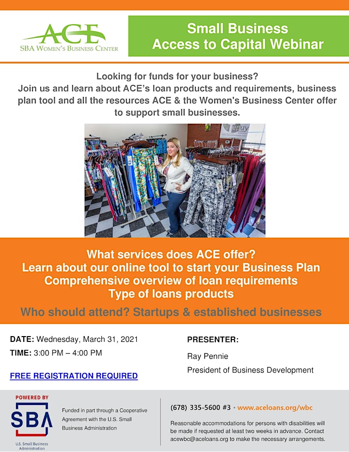 		Small Business Access to Capital Webinar image