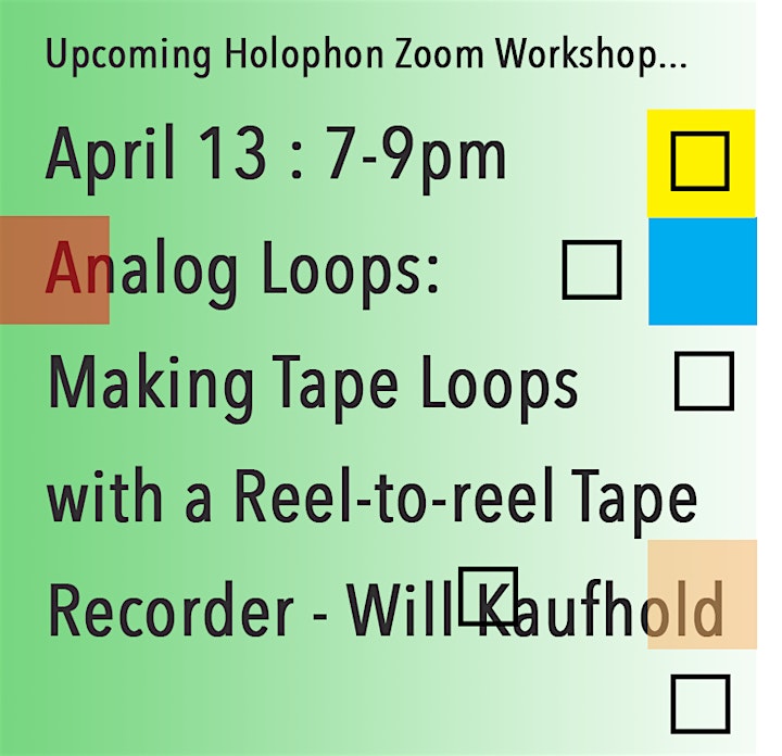 
		Analog Loops: Making Tape Loops with a Reel-to-reel - Will Kaufhold image
