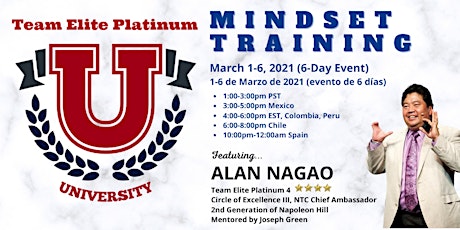 TEPU Mindset Training with Alan Nagao, 2nd Generation To Napoleon Hill primary image