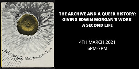 Imagem principal do evento The Archive and a Queer History: Giving Edwin Morgan's work a Second Life