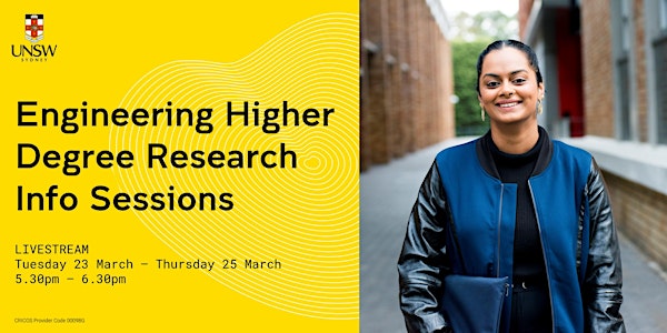 Engineering Higher Degree Research Info Sessions