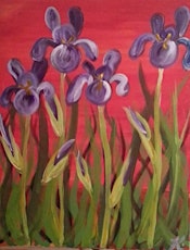 "Irises" Step-by-Step Paint Event at Nichols Village primary image