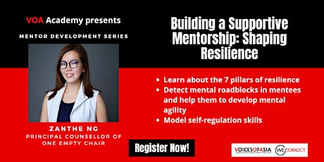 【Virtual】Building a Supportive Mentorship: Shaping Resilience  9 Mar