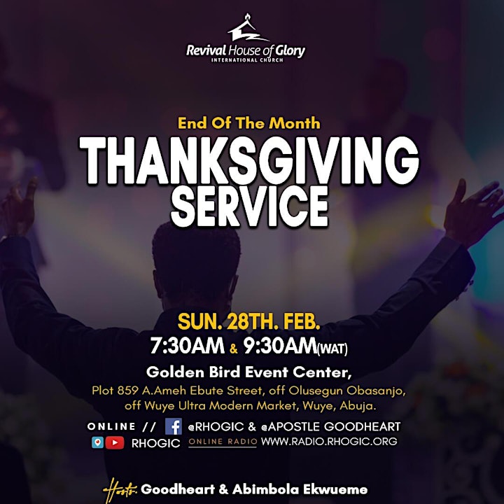 Thanksgiving/ Baby Dedication  Service - 28th February 2021 image