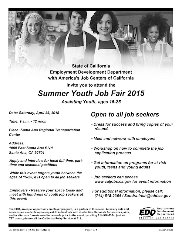 Summer Youth Job Fair 2015 *Job Seeker Registration*